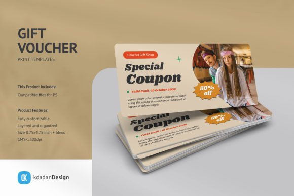 Download Gift Voucher PSD Templates Vol 090 - Psd template Collection