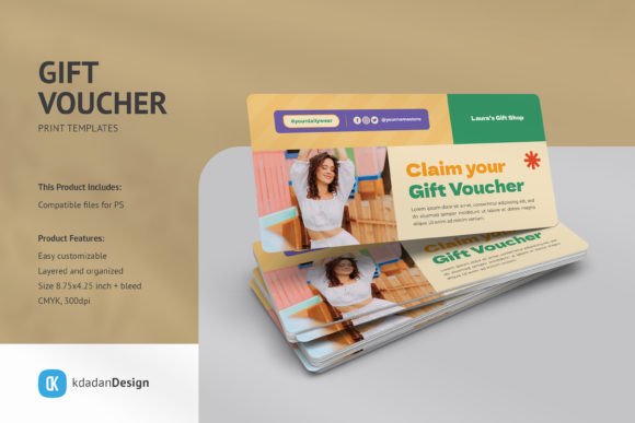 Download Gift Voucher PSD Templates Vol 100 - Psd template Collection