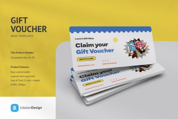 Download Gift Voucher PSD Templates Vol 098 - Psd template Collection