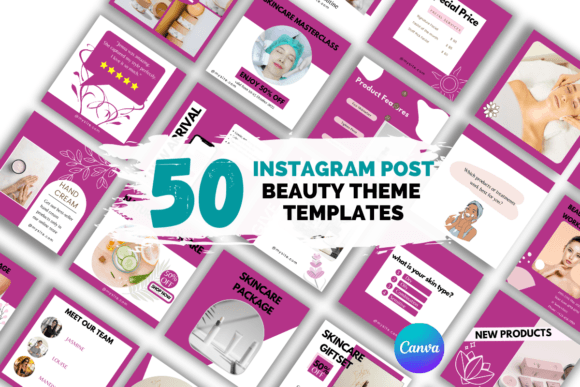 Download Beauty Theme Instagram Post Templates - Premium Bundle